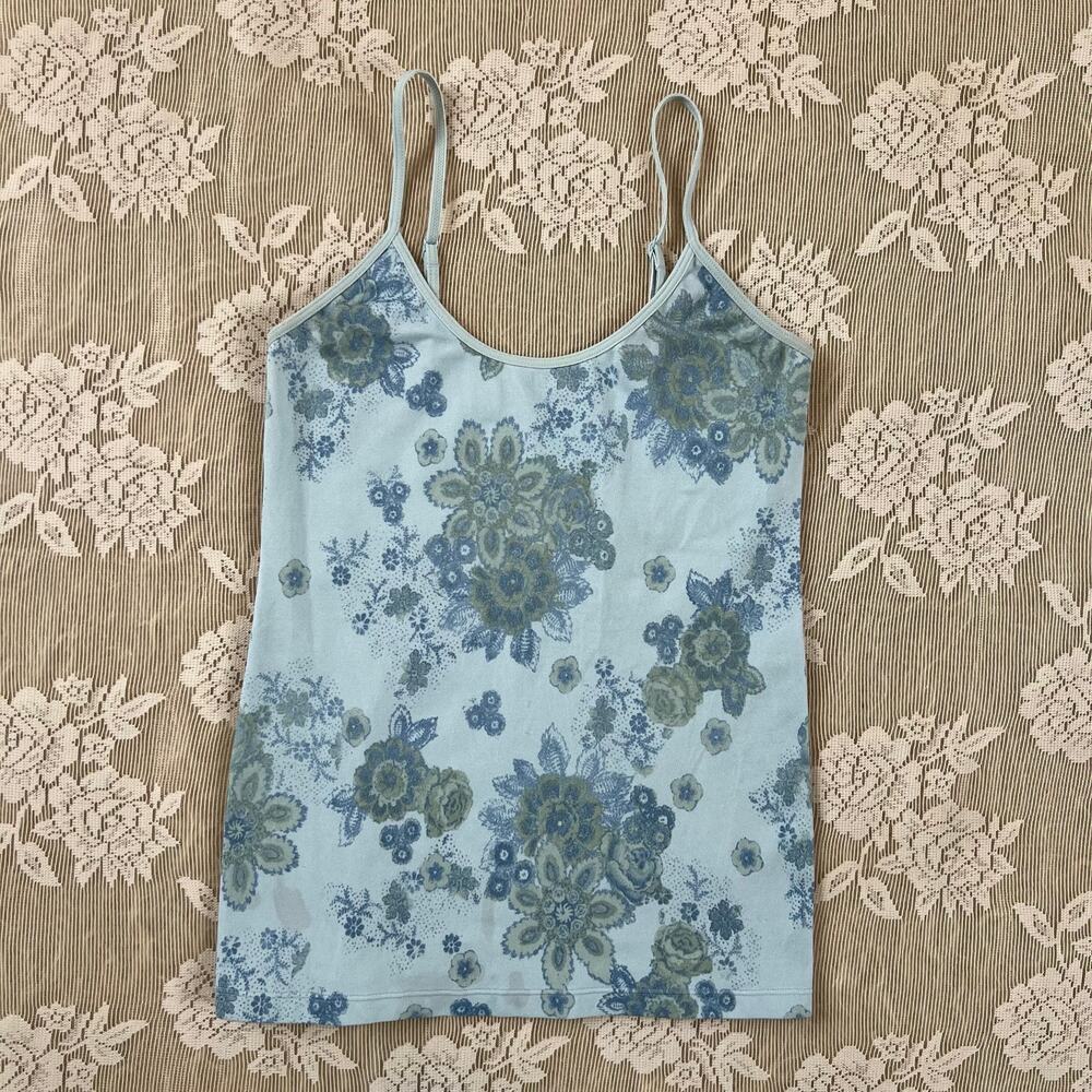 Vintage Urban O’Malley Blue Floral Cami Tank Top Size M